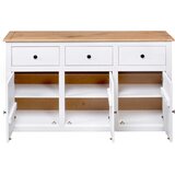  Komoda od borovine bijela 135 x 40 x 80 cm asortiman Panama | shoptok.hr