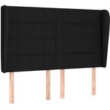  Uzglavlje s ušima crno 147x23x118/128 cm od tkanine | shoptok.hr