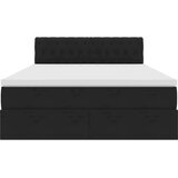  Krevet s od storage s madracem Crna 140 x 190 cm Baršun - Crna 140 x 190 cm Dizajn s jastučićima | shoptok.hr