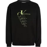 Calvin Klein Jeans Sweater majica jabuka / crna