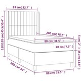  Box spring postelja z vzmetnico temno rjava 80x200 cm blago, (20898700) | Shoptok.si