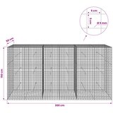  Gabion s žicom debljine 5 mm i mrežom 5x5 cm 300x50x150 cm | shoptok.hr