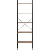 vidaXL 5-nadstropni stoječi regal temno rjav in črn 56x35x174 cm | Shoptok.si