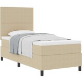  Kutni opruga krevet s madracem svijetlozelena siva 90x200 cm korduroj tkanina | shoptok.hr
