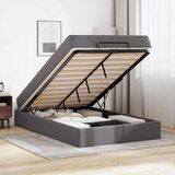  Konstrukcija postelje z vzmetnico Siva 120 x 190 cm Umetna koža, (5000069780) | Shoptok.si