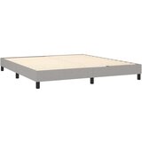  Box spring postelja z vzmetnico svetlo siva 180x200 cm blago, (20902211) | Shoptok.si