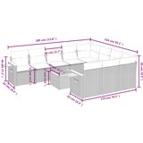  11-dijelni set vrtnih sofa od poliratana s jastucima crni | shoptok.hr