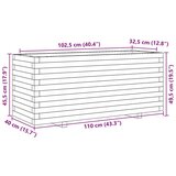  Vrtna sadilica bijela 110x40x49 5 cm od masivne borovine | shoptok.hr
