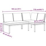  2-dijelni set vrtnih sofa s jastucima crni aluminijski | Eponuda.com
