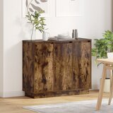 vidaXL Stranski Pult z LED Osvetlitvijo, Tekoči Hrast, 90x32x75 cm, Iz Lesa | Shoptok.si