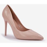 Boto PS1 Lacquered High Heels With Pointed Toes Beige Vizana | Eponuda.ba