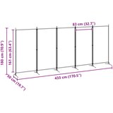  5-Panelni Pregrađivač Bež 433 x 180 cm Tkanina | shoptok.hr