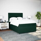  Krevet s oprugama i madracem tamnozeleni 140x190 cm baršunasti | shoptok.hr