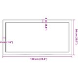 Zidna polica svjetlosmeđa 100x50x(2-4) cm obrađena hrastovina | shoptok.hr