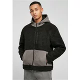 Urban Classics Plus Size Sherpa hooded jacket black/asphalt