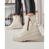 Resti Cream women's flat-heeled boots Mefina- Footwear | ePonuda.com