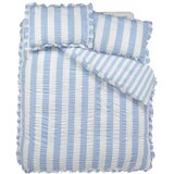Catherine Lansfield Plava posteljina za bračni krevet 200x200 cm Seersucker Frill Stripe – | shoptok.hr