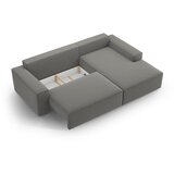 Micadoni Svetlo siva raztegljiva kotna sedežna garnitura iz tkanine bouclé (desni kot) Jodie – Home | Shoptok.si