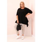 Kesi Włoski Women's Plus Size blouse with cotton, featuring a pocket and rolled sleeves kiwi | Shoptok.si