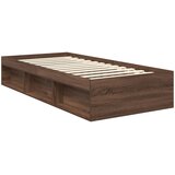  Krevetna konstrukcija s uzglavljem Smeđi hrast 90 x 200 cm | shoptok.hr