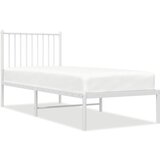 Maison Chic Kovinski Posteljni okvir - Enojna postelja - Postelja za odrasle brez vzmetnice z vzglavjem 75x190 cm, (21696918) Cene
