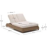 Kave Home Ciglasta za dvije osobe podesiva vrtna ležaljka od ratana Meria – | shoptok.hr