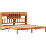 vidaXL Krevet s regalom za knjige bez madraca 200x200 cm od borovine | shoptok.hr