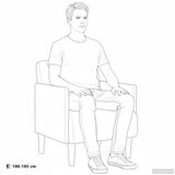 SOFA fotelja s naslonima za ruke crna 55 cm baršunasta | Shoptok.si