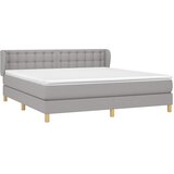  Krevet box spring s madracem svjetlosiva 160x200 cm tkanina Slike