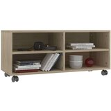 TV ormarić s kotačima boja hrasta sonome 90x35x35 cm od iverice | shoptok.hr
