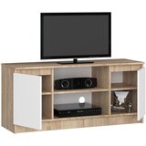 AKORD Tv Omarica, 2 Vrata In 1 Polica, Hrast Sonoma/Bela, (5000331847) | Shoptok.si