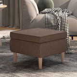 The Living Store Stolček z lesenimi nogami taupe blago - Stolček, (21481960) | Shoptok.si