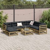  8-dijelni set vrtnih sofa s jastucima od impregnirane borovine | shoptok.hr