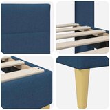  Okvir za krevet s uzglavljem Plava 100 x 200 cm tkanina - Plava 100 x 200 cm | shoptok.hr