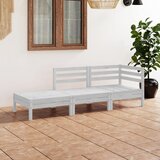 Maison Chic Seti vrtnega pohištva - Vrtna garnitura - Vrtni pohištvo set 3-delna bela trdna borovina, (21811385) | Shoptok.si
