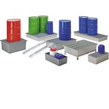 Cemo Talna prestrezna kadica iz fiberglasa, 4 x 200-l sod, z dovoljenjem, z jekleno mrežasto rešetko | Shoptok.si