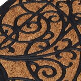 vidaXL Otirač poluokrugli 45 x 75 cm od gume i kokosovih vlakana | shoptok.hr