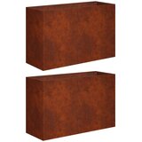  Vrtna saksija 2 kom. Rđa 80 x 30 x 50 cm Otporni čelik | shoptok.hr