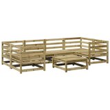  The Living Store Vrtna sedežna garnitura 7-delna impregnirana trdna borovina - Vrtna Sedežna Garnitura, (21451837) | Shoptok.si