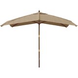  Vrtni suncobran s drvenim stupom smeđesivi 300 x 300 x 273 cm | shoptok.hr