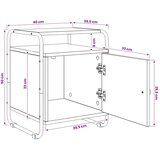  Noćni ormar Hrast artisan Konstruirano drvo - Hrast artisan 1 | shoptok.hr