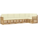  Set vanjskih sofa 6 pcs Bijela i krem 306 x 128,5 x 73 cm | Eponuda.ba