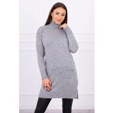 Kesi Sweater with stand-up collar gray Cijene