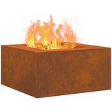  Ognjište Kvadratno 80x80x40 cm Odporna čelika | shoptok.hr