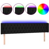  LED uzglavlje crno 203x16x78/88 cm od tkanine | shoptok.hr
