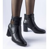 Gemre Black insulated block heel boots Muscoline | ePonuda.com