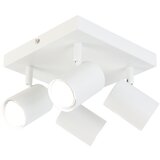 QAZQA Pametna stropna svetilka bela kvadratna vključno s 4 Wifi GU10 - Jeana | Shoptok.si
