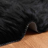  Tepih od umjetne ovčje kože TAFALLA Crna 60 x 90 cm Poliester | shoptok.hr