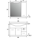 Progetto kupaonski blok derby 85/S_P-2 vrata | shoptok.hr