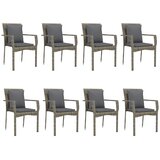  9-dijelni vrtni blagovaonski set crno-sivi od poliratana | shoptok.hr
